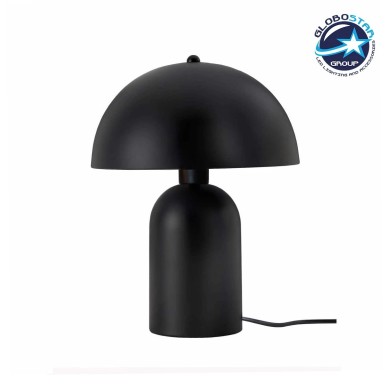 GLOBOSTAR® GASCO 204-0146 Μοντέρνο Επιτραπέζιο Φωτιστικό Πορτατίφ με Ντουί 1 x E27 AC 220-240V IP20 - Μαύρο - Μ25 x Π25 x Υ35cm